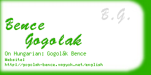 bence gogolak business card